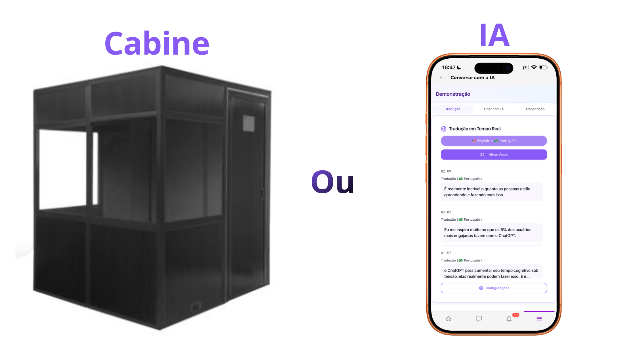 Cabine de Tradução ou IA? Orçamento e Dados no Evento